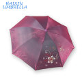 Cadre de Mesdames de Mode Métal Personnalisé Publicité En Gros Standard Pluie Parapluie Prix Meilleur Mini Pliable Voyage Parapluie 3 Pli